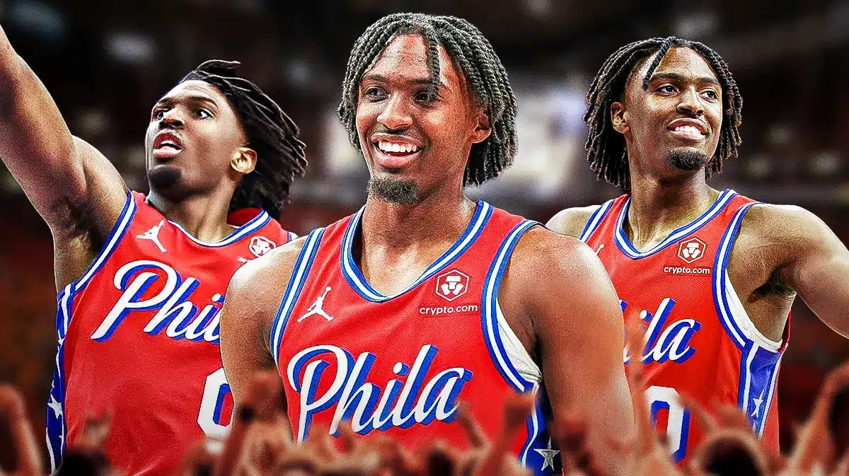 76ers guard Tyrese Maxey.