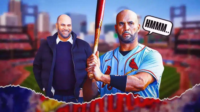 Albert Pujols saying the following: Hmm…