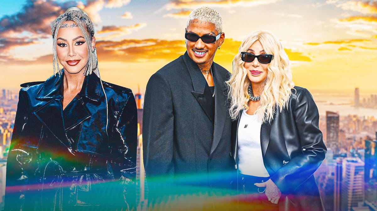 Amber Rose, AE, and Cher with a sunset behind them