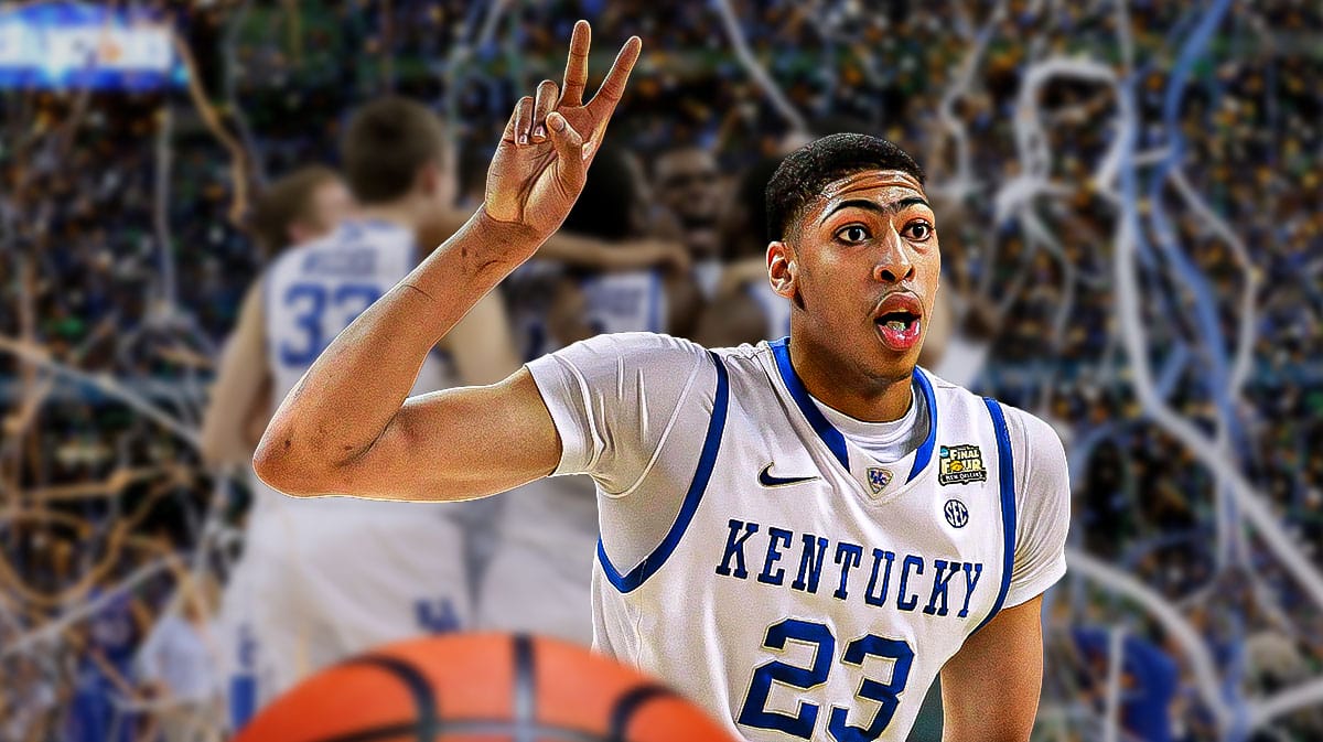 Anthony Davis at Kentucky celebrating