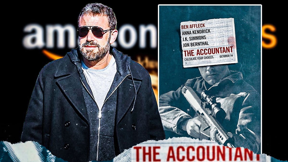 Ben Affleck, The Accountant poster, Amazon MGM Studios logo