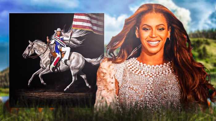 Cowboy Carter album cover with Beyoncé ranch.