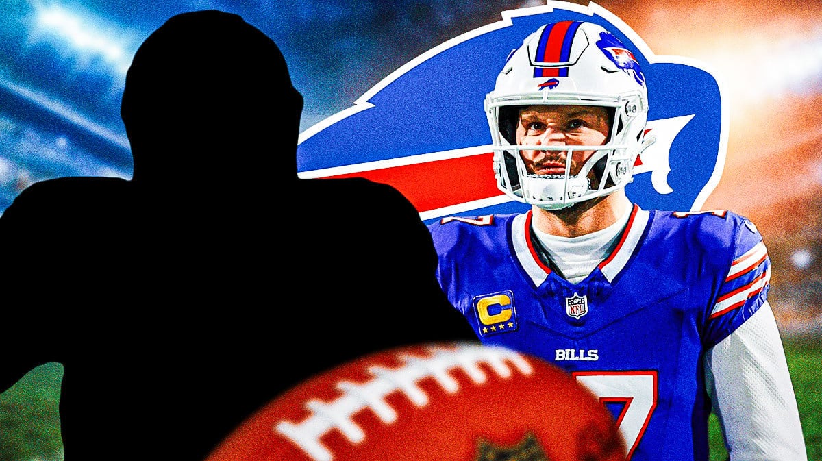 Bills' Josh Allen looking at a silhouette