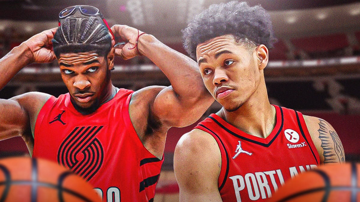 Blazers guards Scoot Henderson and Anfernee Simons