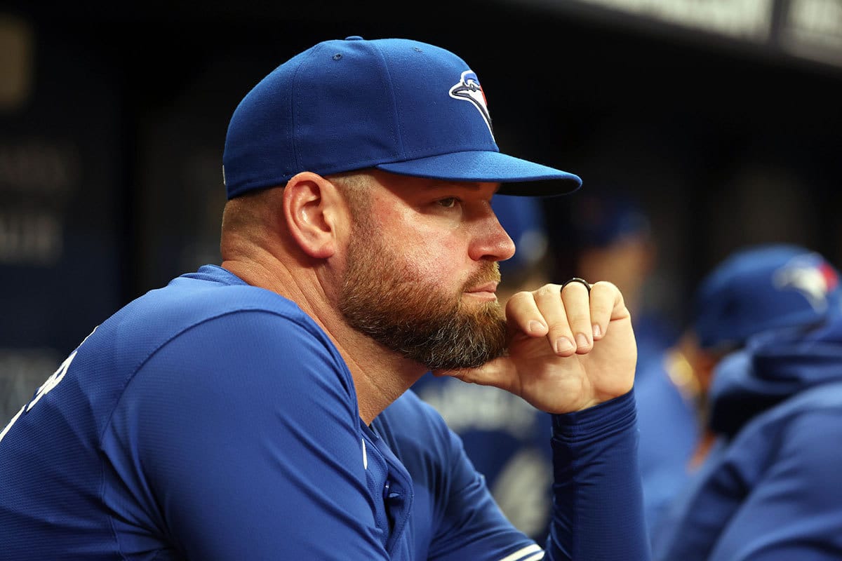 Toronto Blue Jays manager John Schneider looks on against the Tampa Bay Rays during the eighth inning at Tropicana Field. 