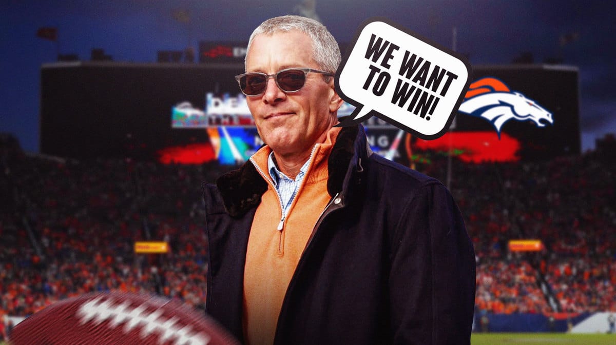 Greg Penner with the Broncos stadium as a background