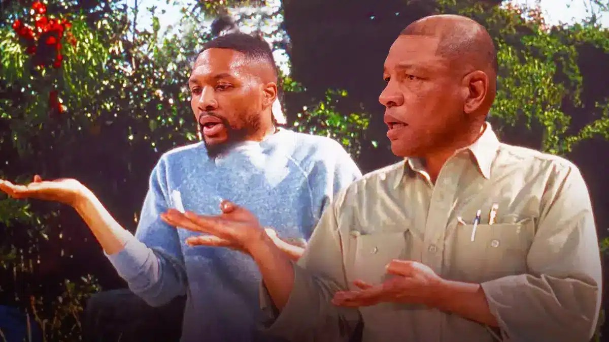Bucks' Doc Rivers as Mr. Miyagi and Damian Lillard as Daniel (Karate Kid)