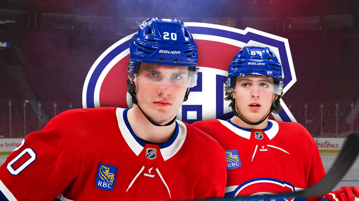 Canadiens' Juraj Slafkovsky talking about David Reinbacher and Habs media.