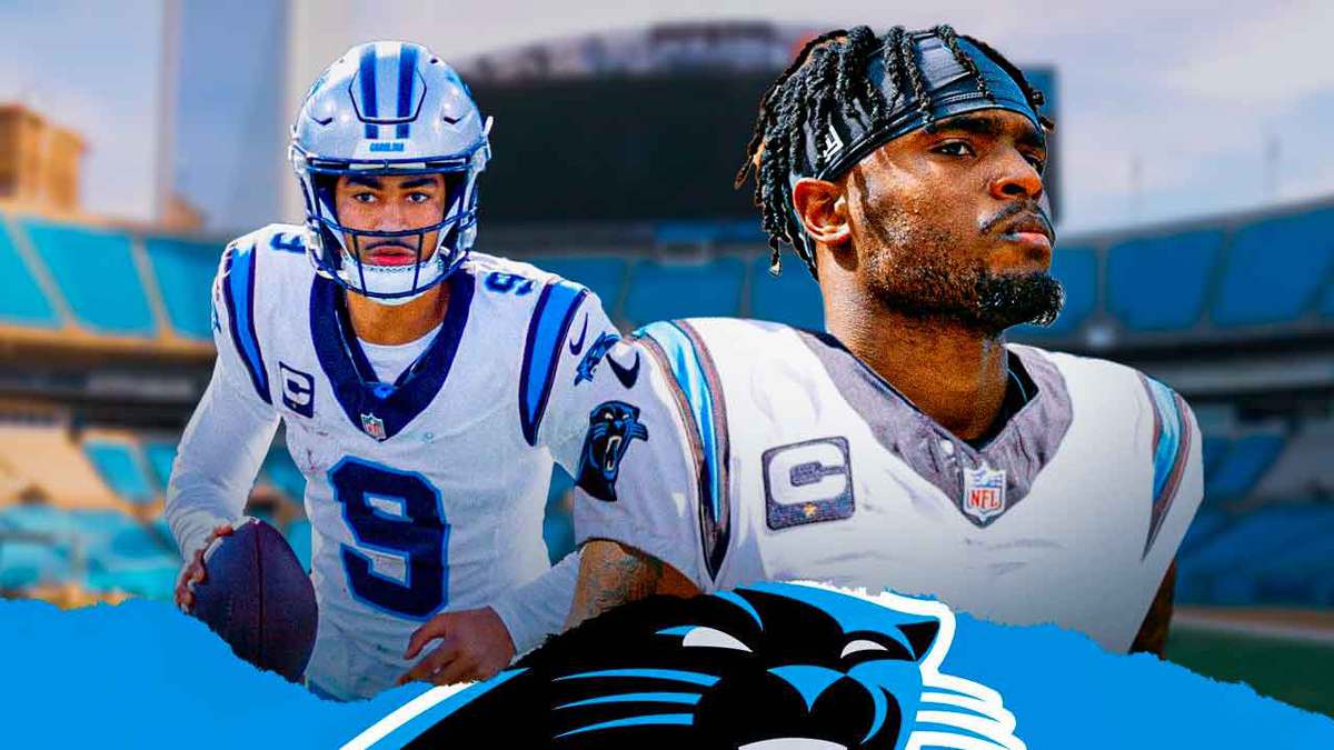 Bryce Young with Diontae Johnson after Dan Morgan Panthers trade with Steelers