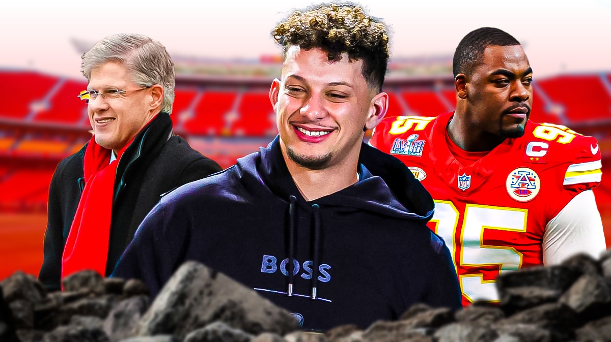 Chiefs Patrick Mahomes with Chris Jones and Clark Hunt amid vote for Arrowhead Stadium