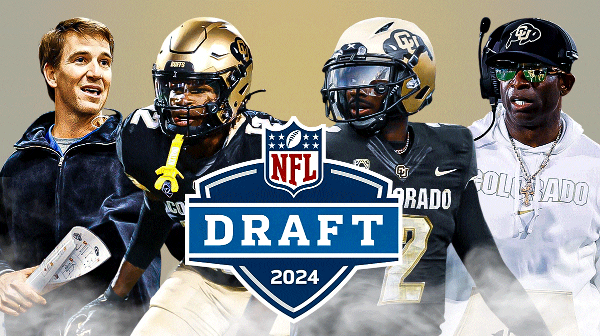 Colorado Deion Sanders, Travis Hunter, and Shedeur Sanders with Eli Manning amid NFL Draft