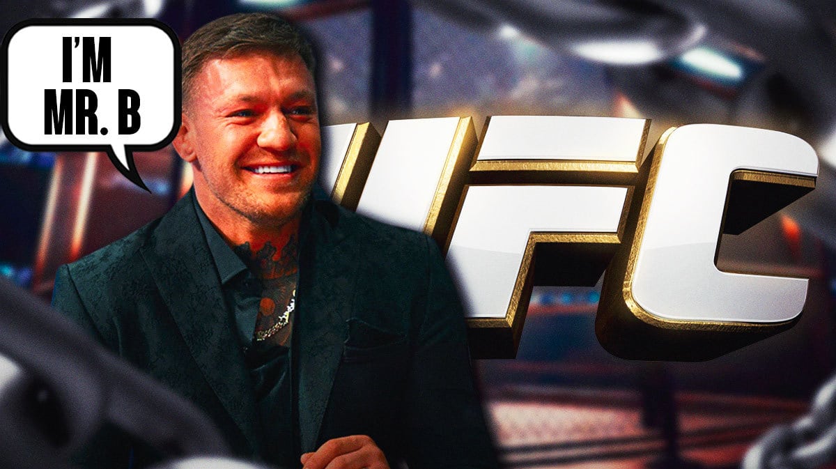 Chris Weidman saying: 'be prepared' next to Conor McGregor, the UFC logo behind them