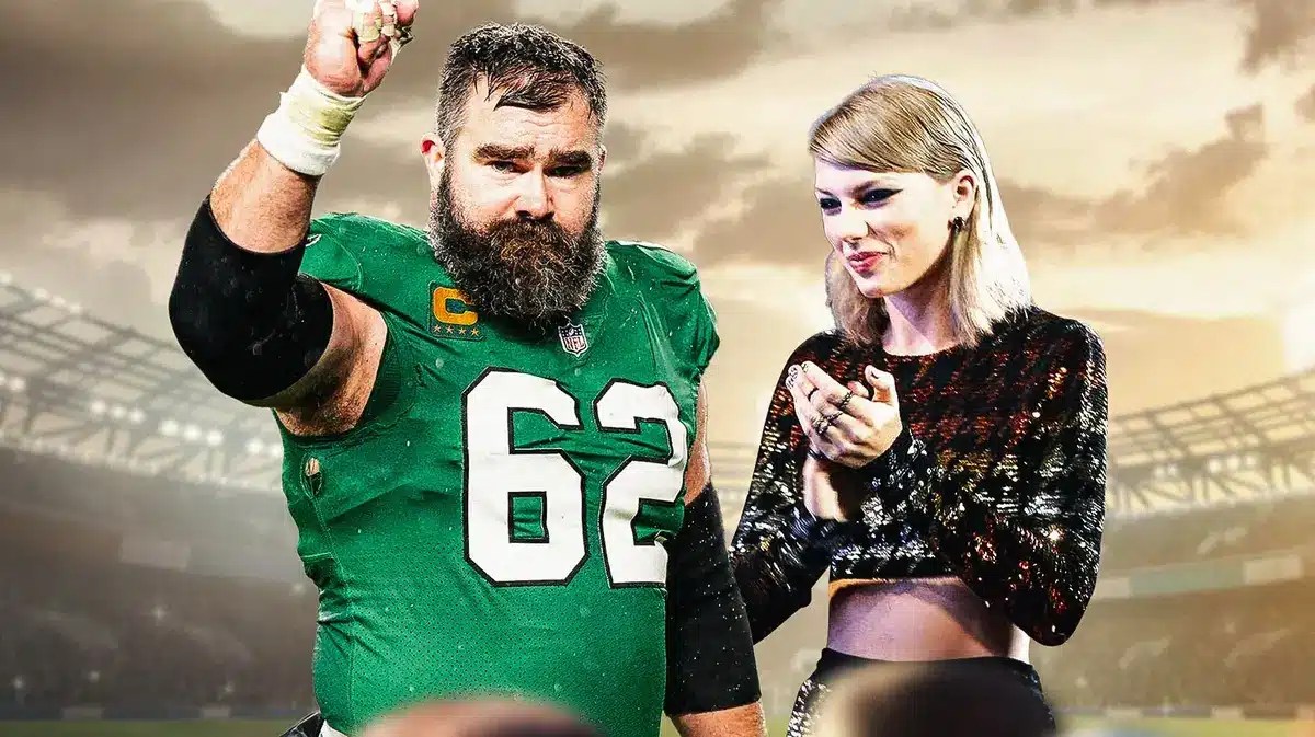 Taylor Swift and Jason Kelce after parting ways with Nick Sirianni Eagles
