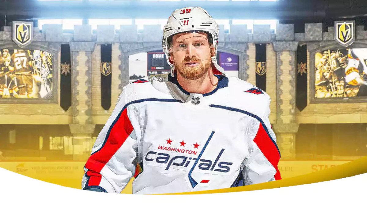 Golden Knights, Capitals, Anthony Mantha, Anthony Mantha trade, Anthony Mantha Golden Knights, Anthony Mantha with Vegas Golden Knights arena in the background