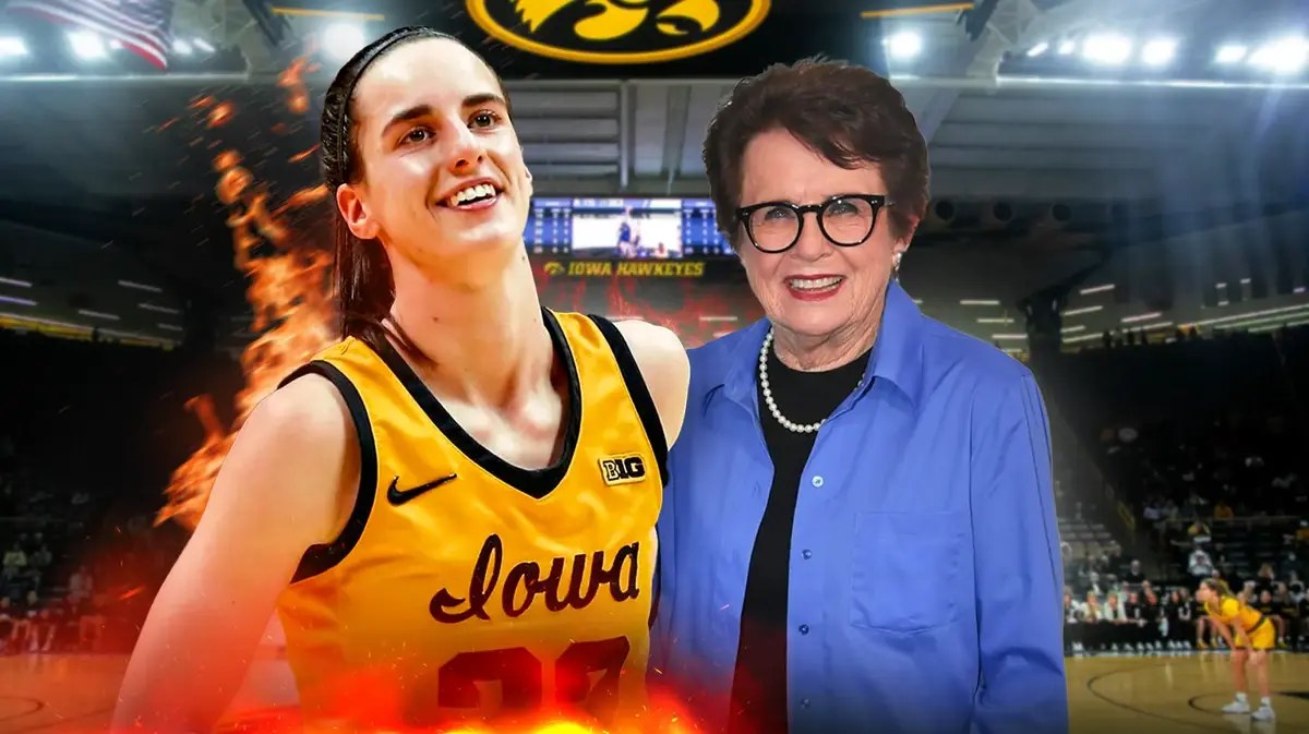 Caitlin Clark on fire with Billie Jean King (tennis legend)