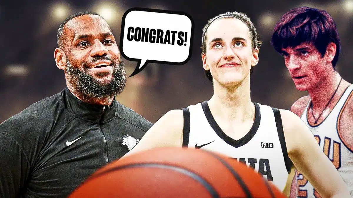 Caitlin Clark, LeBron James saying "Congrats!", Pete Maravich