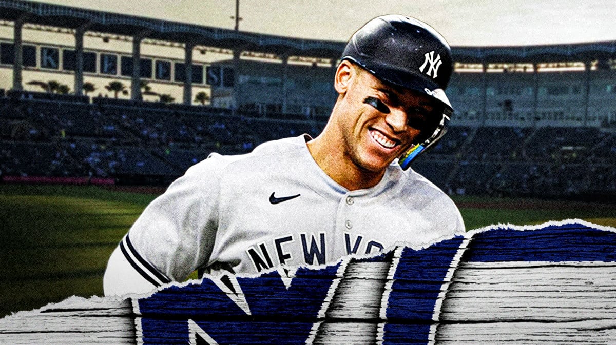 Aaron Judge. George M. Steinbrenner field in the background