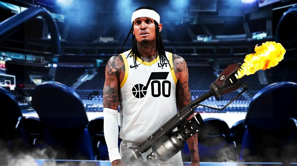 Jass star Jordan Clarkson coming off the bench with a flamethrower