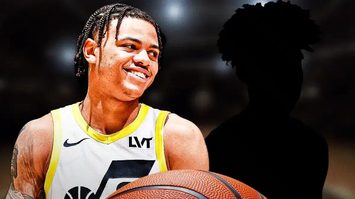Keyonte George. Taylor Hendricks as a silhouette