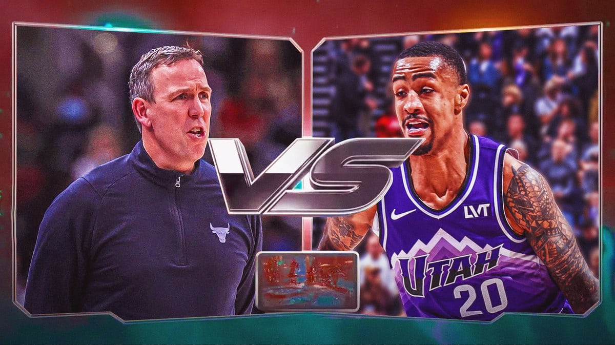 Jazz’s John Collins and Bulls assistant coach Chris Fleming in a Tekken 7 VS loading screen