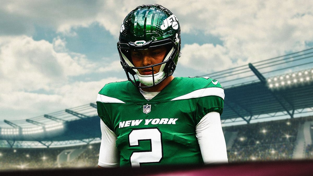 Zach Wilson with sad face, New York Jets