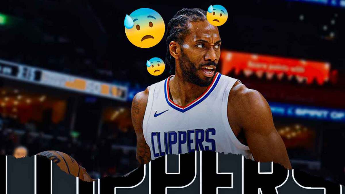 Clippers star Kawhi Leonard with nervous emojis all around him