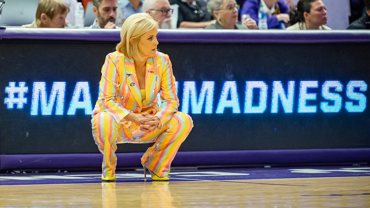 Tigers Head Coach Kim Mulkey The LSU Tigers take down the Middle Tennessee Blue Raiders in the second round of the 2024 NCAA Tournament in Baton Rouge, LA at the Pete Maravich Assembly Center.