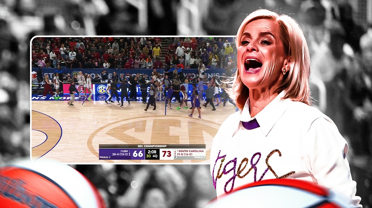 Kim Mulkey, LSU women's basketball, LSU tigers, Scuffle, South Carolina women's basketball