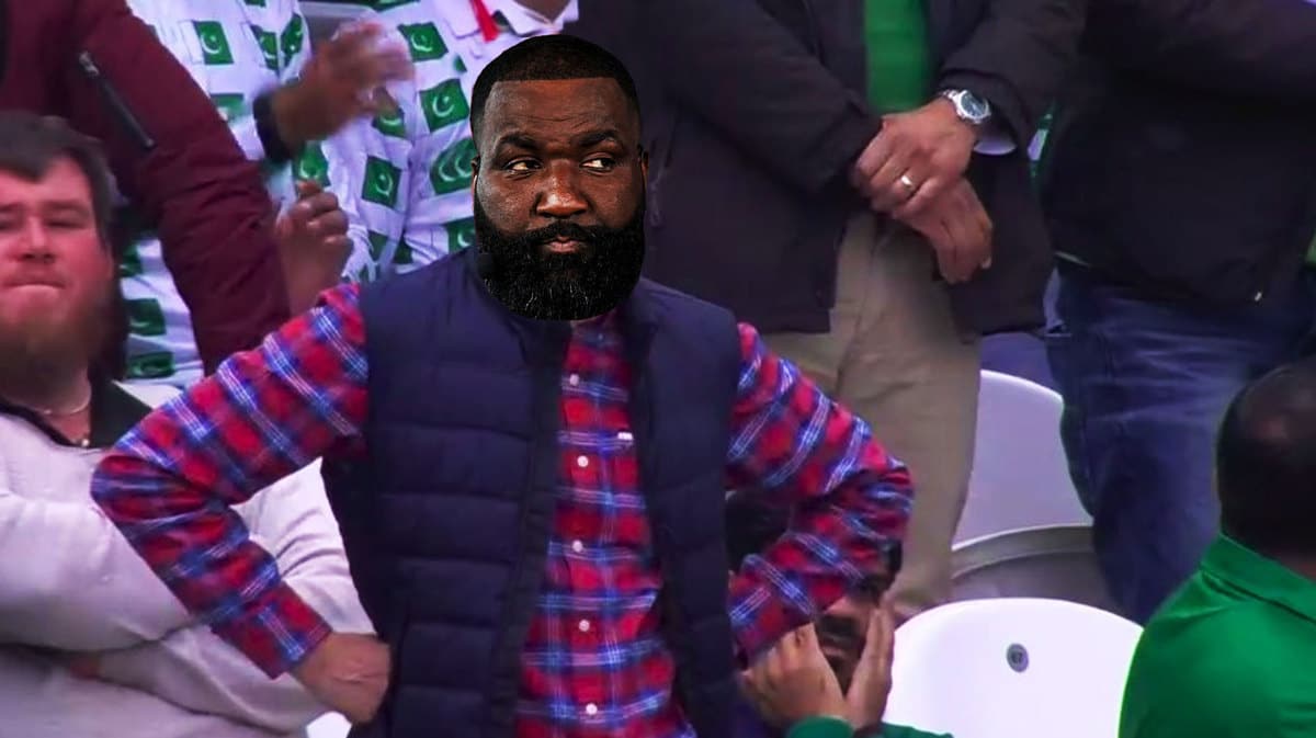 Kendrick Perkins as the annoyed cricket fan meme