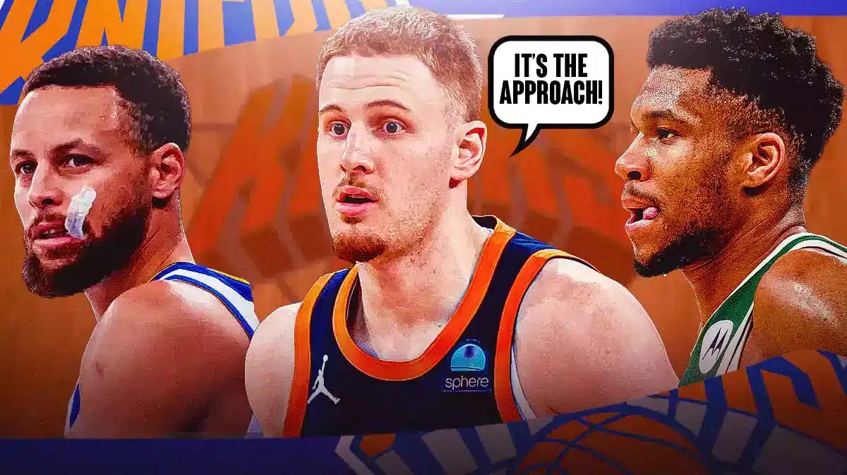 Warriors' Stephen Curry, Knicks' Donte DiVincenzo and Bucks' Giannis Antetokounmpo