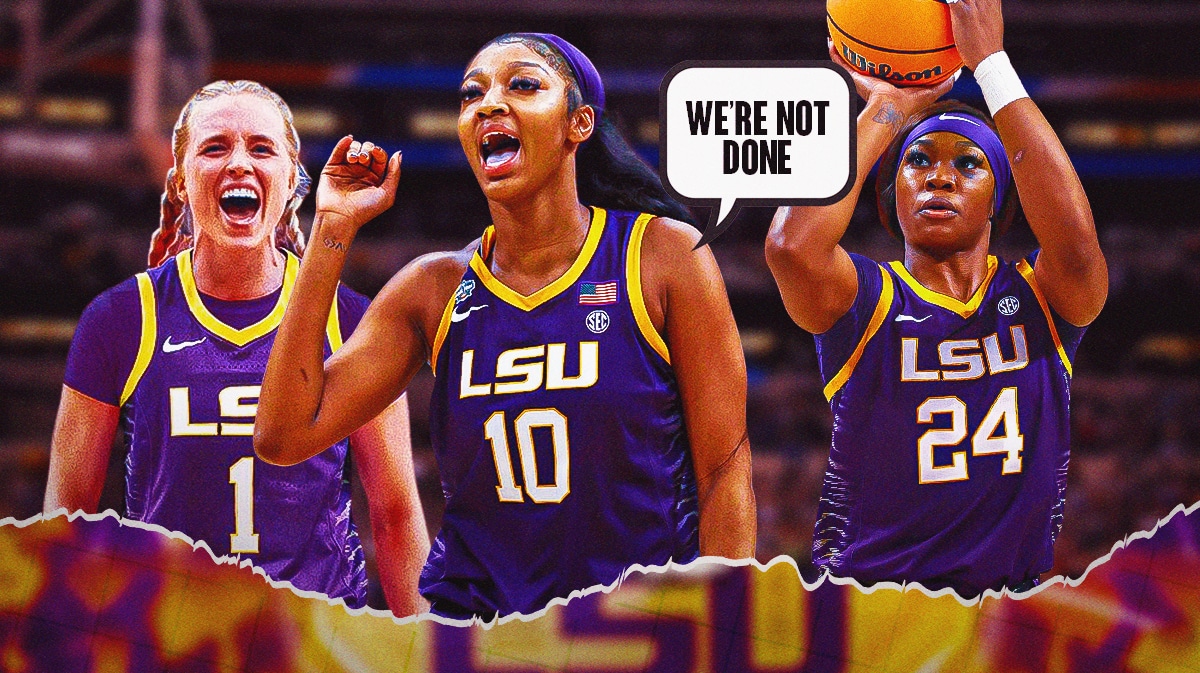 Angel Reese saying “we’re not done”, Aneesah Morrow, Hailey Van Lith