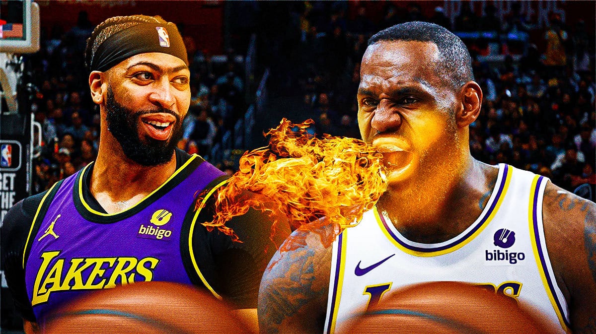 Anthony Davis Smiling. LeBron James breathing fire