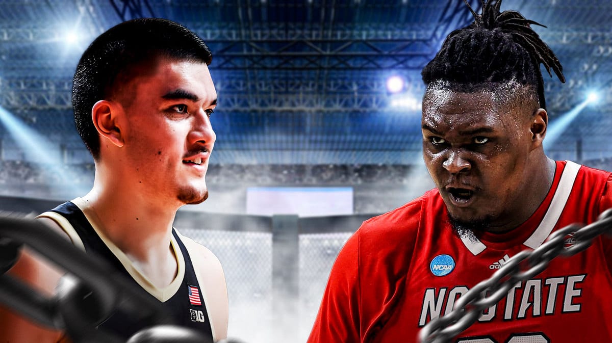 DJ Burns (NC State basketball) and Zach Edey (Purdue) as MMA fighters going up agianst each other