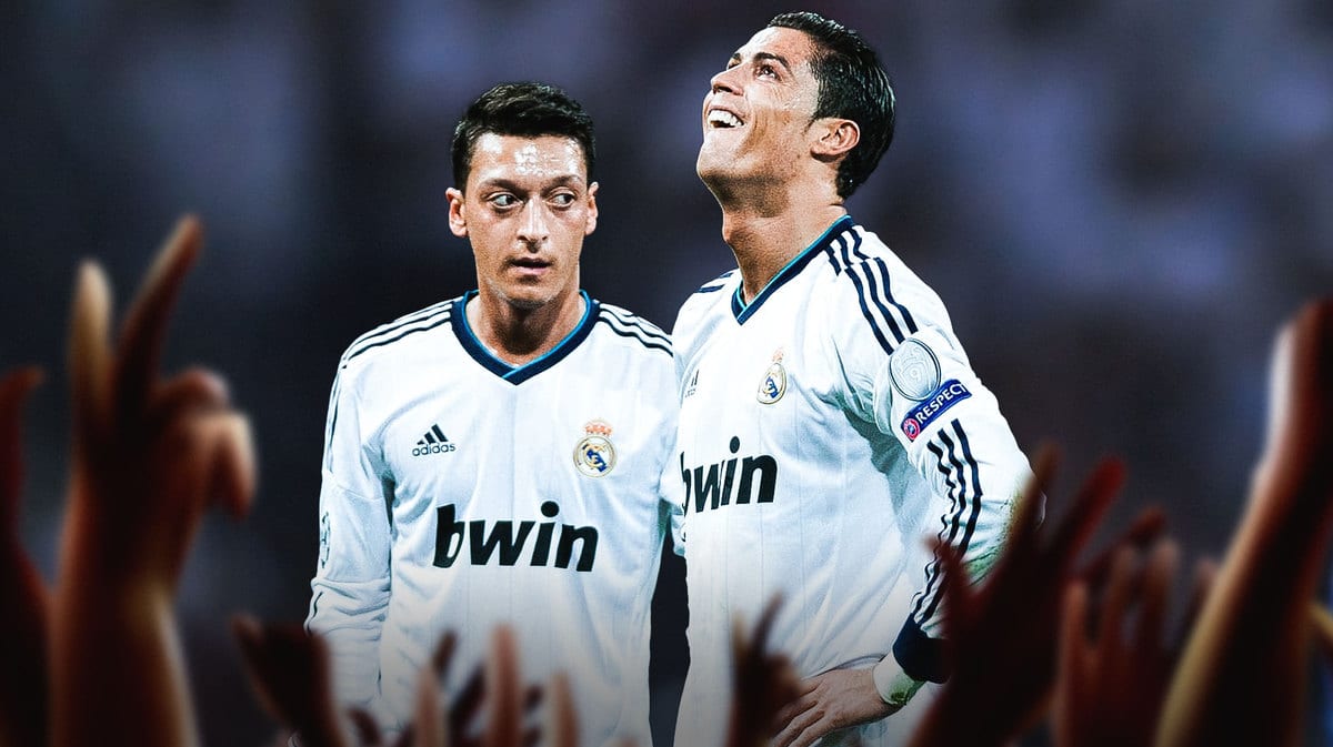 Mesut Ozil impresses Cristiano Ronaldo with bulging biceps