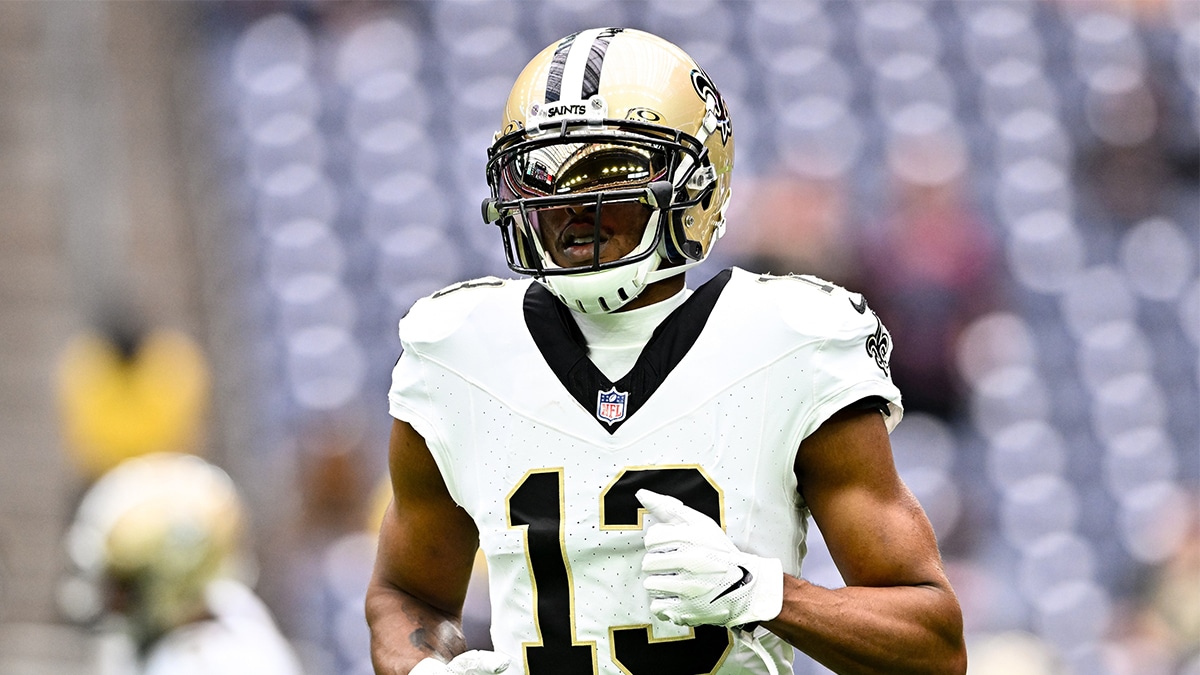 New Orleans Saints wide receiver Michael Thomas (13) during warm ups prior to the game against the Houston Texans at NRG Stadium.