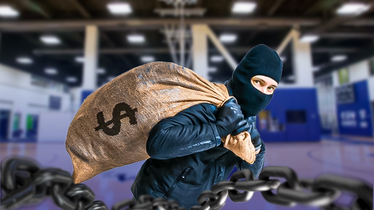 Timberwolves facility with a robber in it.