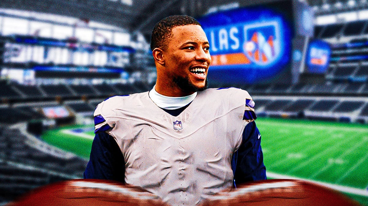 Saquon Barkley photoshopped to be wearing Cowboys jersey