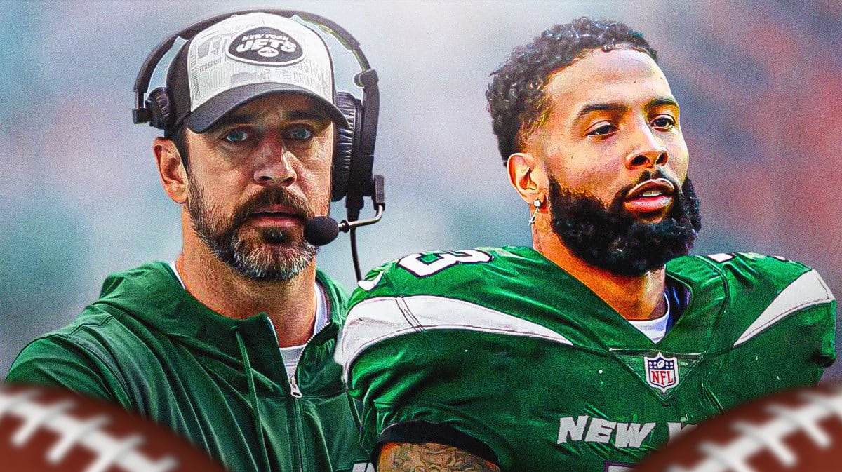 Jets' Aaron Rodgers with Odell Beckham Jr.