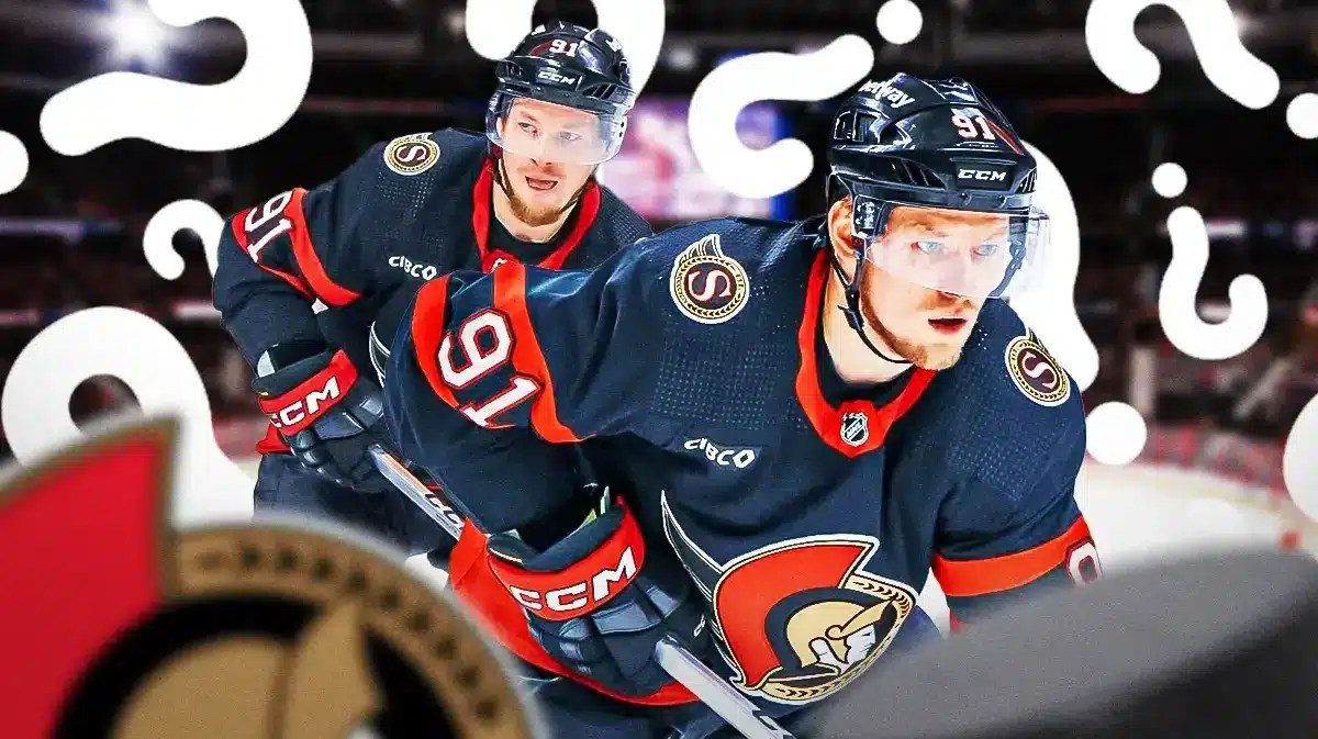Senators player Vladimir Tarasenko with question marks around him.