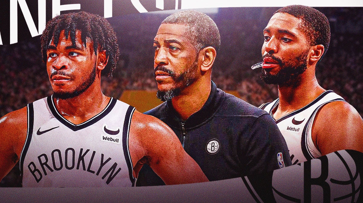 Nets' Cam Thomas, Kevin Ollie and Mikal Bridges