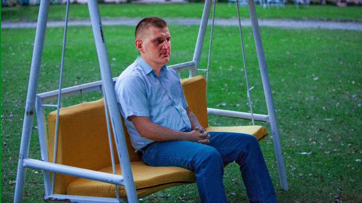Nikola Jokic (Nuggets) as the sad pablo escobar meme
