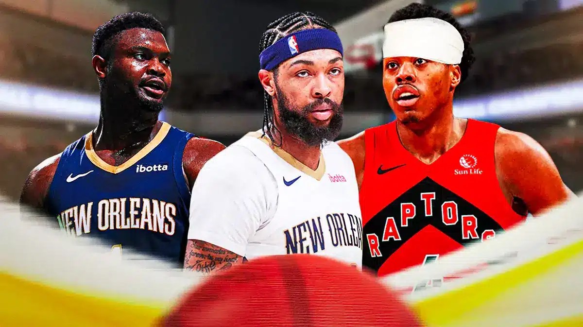 Zion Williamson, Brandon Ingram, and Scottie Barnes with a bandage on him