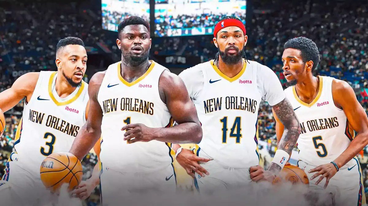 Pelicans CJ McCollum, Zion Williamson, Brandon Ingram and Herb Jones
