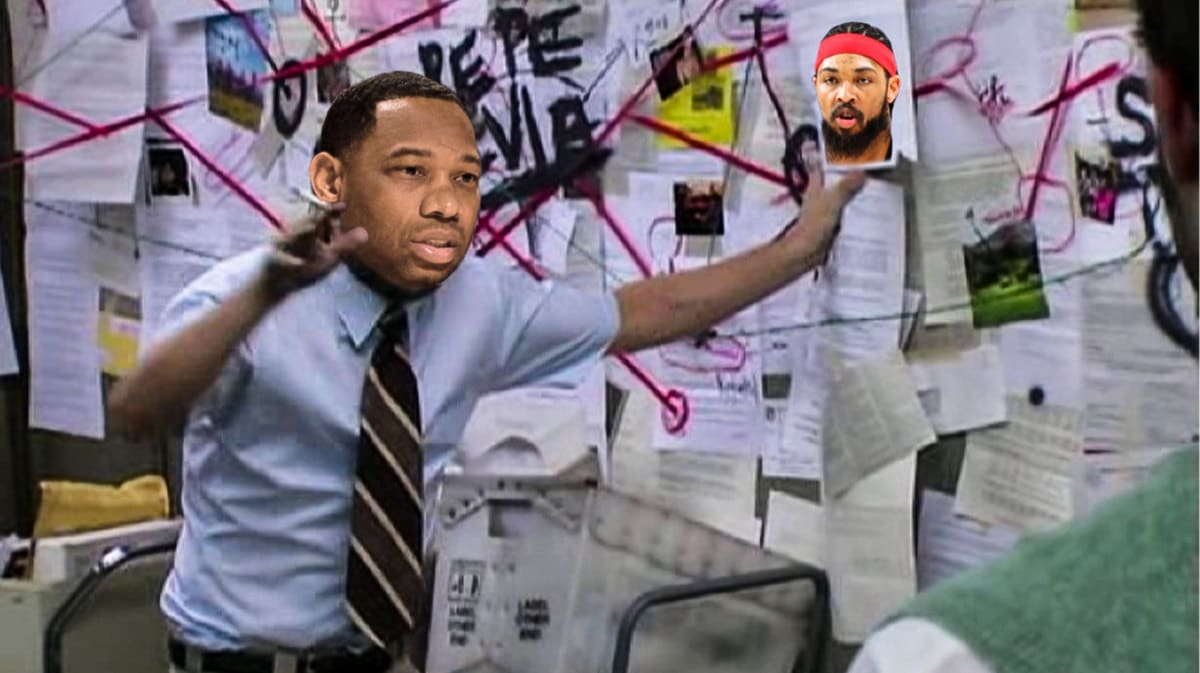Willie Green’s face on the guy in the crazy board meme. Brandon Ingram’s face on one of the papers