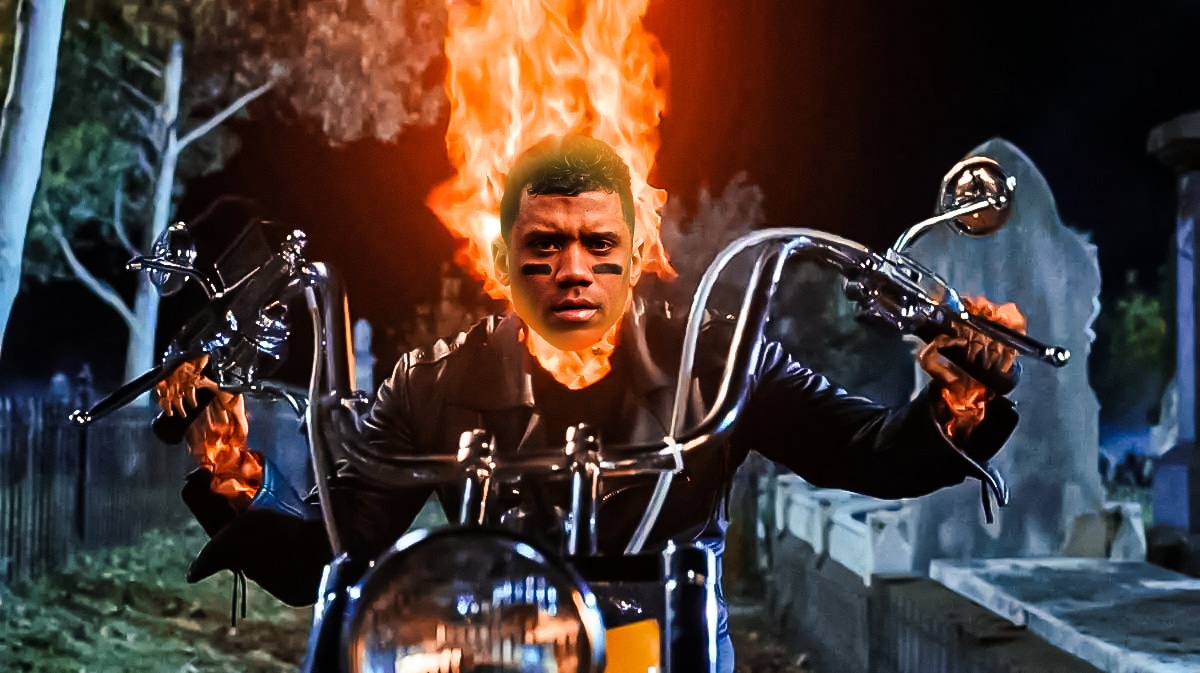 Russell Wilson (Steelers) as the Ghostrider