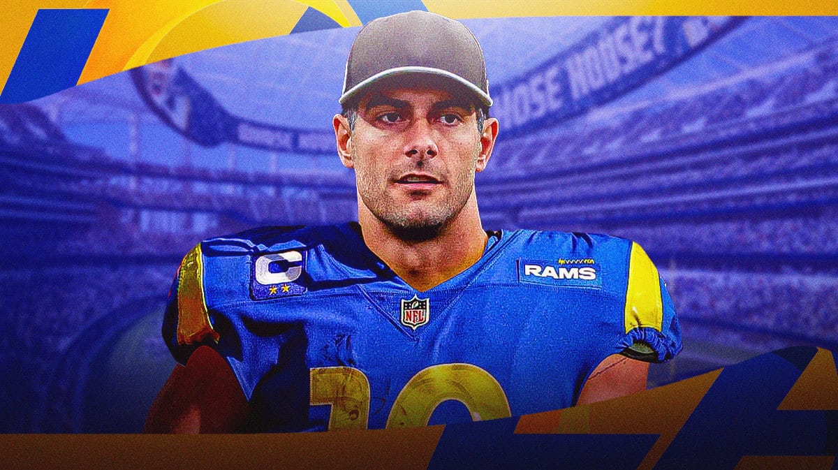 Jimmy Garoppolo in a Rams uniform