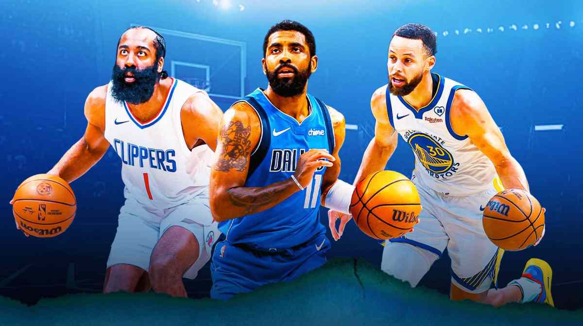 James Harden, Kyrie Irving and Stephen Curry.