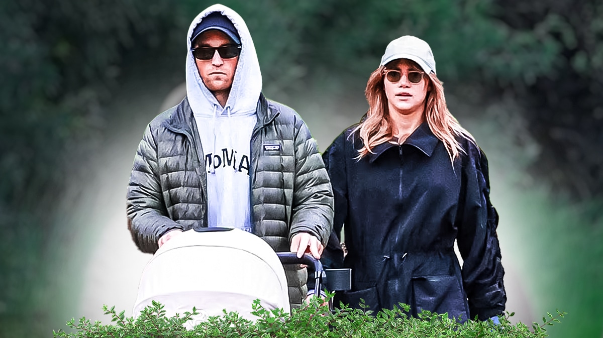 Robert Pattinson and Suki Waterhouse out on a family stroll with their new baby