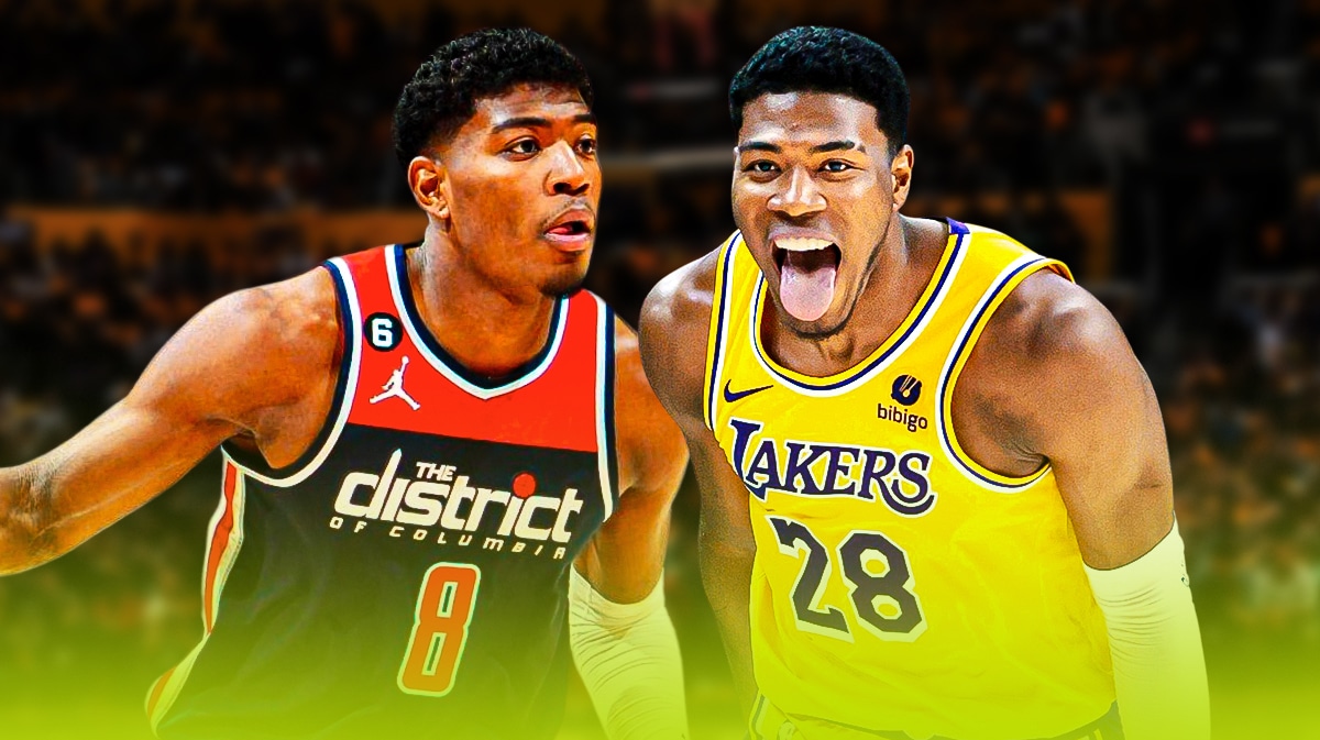 Rui Hachimura playing for the Washington Wizards and Los Angeles Lakers.