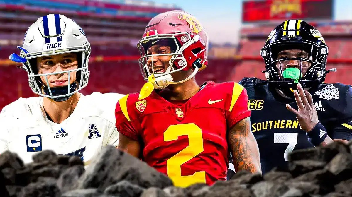 San Francisco 49ers, Frank Gore Jr., Brenden Rice, Luke McCaffrey, USC football, Rice football, Southern Miss football
